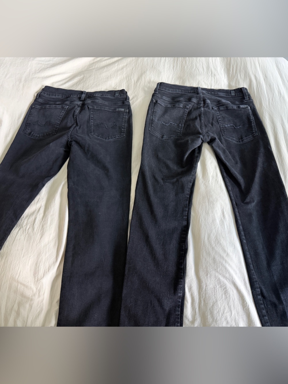 2 Units of 7 For All Mankind Men's Slim Jeans in Black Wash
